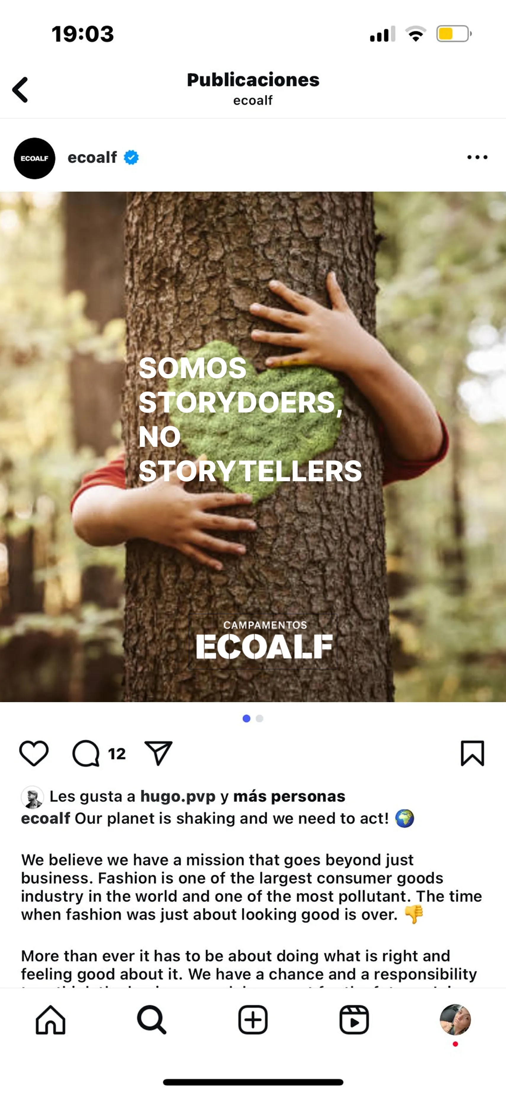 Desarrollo visual de Campamentos Ecoalf