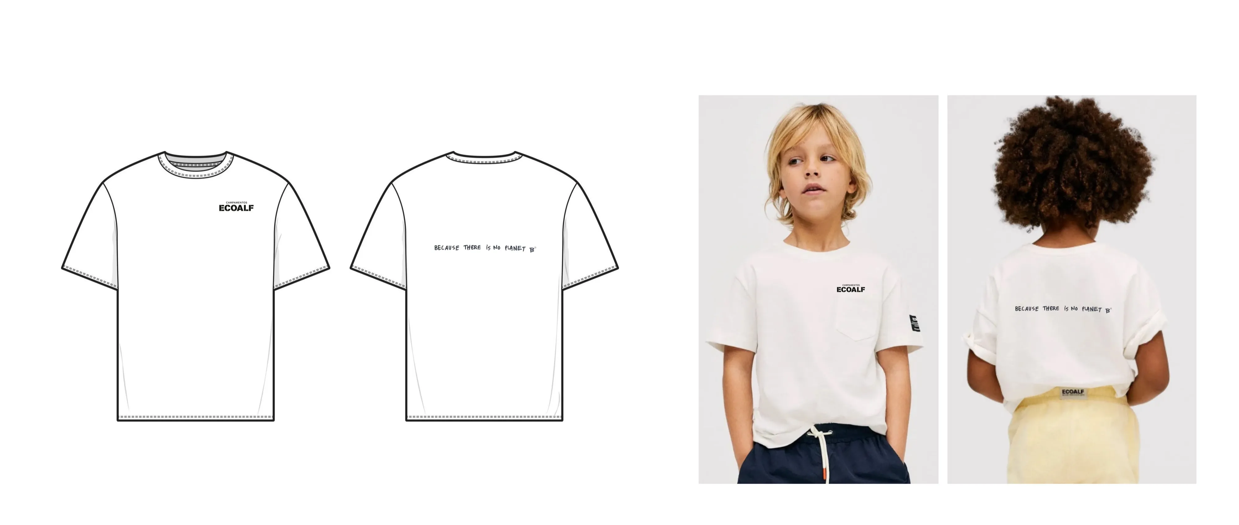 Aplicación gráfica en camisetas Ecoalf